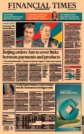 Financial Times (UK) Newspaper Front Page for 13 April 2021