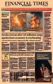 Financial Times (UK) Newspaper Front Page for 13 May 2021