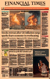 Financial Times (UK) Newspaper Front Page for 13 May 2021