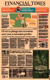 Financial Times (UK) Newspaper Front Page for 13 June 2022