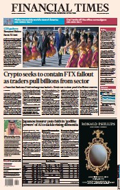 Financial Times (UK) Newspaper Front Page for 14 November 2022