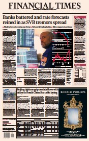 Financial Times (UK) Newspaper Front Page for 14 March 2023