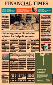 Financial Times (UK) Newspaper Front Page for 14 July 2021