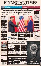 Financial Times (UK) Newspaper Front Page for 15 November 2022