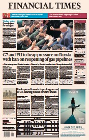 Financial Times (UK) Newspaper Front Page for 15 May 2023