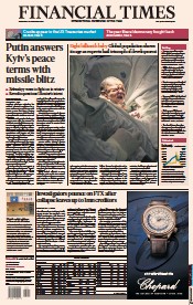 Financial Times (UK) Newspaper Front Page for 16 November 2022