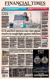 Financial Times (UK) Newspaper Front Page for 16 December 2022