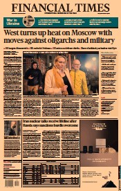 Financial Times (UK) Newspaper Front Page for 16 March 2022