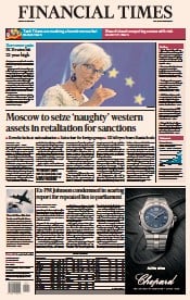 Financial Times (UK) Newspaper Front Page for 16 June 2023
