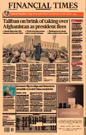 Financial Times (UK) Newspaper Front Page for 16 August 2021