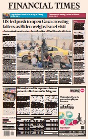 Financial Times (UK) Newspaper Front Page for 17 October 2023