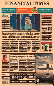 Financial Times (UK) Newspaper Front Page for 17 February 2022