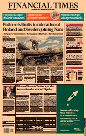 Financial Times (UK) Newspaper Front Page for 17 May 2022
