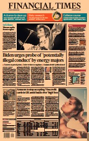 Financial Times (UK) Newspaper Front Page for 18 November 2021