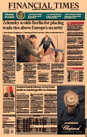 Financial Times (UK) Newspaper Front Page for 18 March 2022