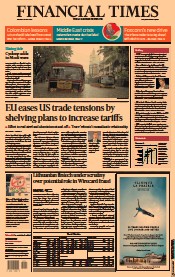 Financial Times (UK) Newspaper Front Page for 18 May 2021