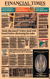 Financial Times (UK) Newspaper Front Page for 18 May 2022