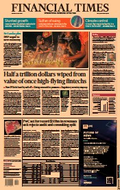 Financial Times (UK) Newspaper Front Page for 18 July 2022