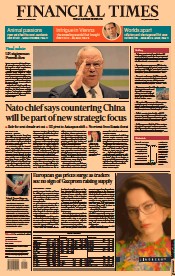 Financial Times (UK) Newspaper Front Page for 19 October 2021