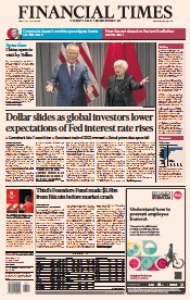 Financial Times (UK) Newspaper Front Page for 19 January 2023