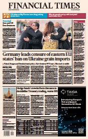 Financial Times (UK) Newspaper Front Page for 19 September 2023