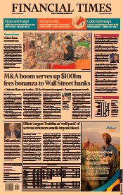 Financial Times (UK) Newspaper Front Page for 1 October 2021