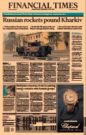 Financial Times (UK) Newspaper Front Page for 1 March 2022