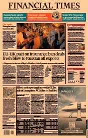 Financial Times (UK) Newspaper Front Page for 1 June 2022