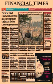 Financial Times (UK) Newspaper Front Page for 20 October 2022