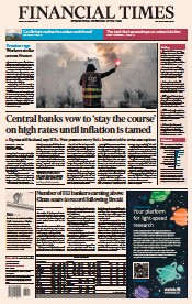 Financial Times (UK) Newspaper Front Page for 20 January 2023