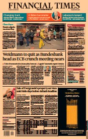 Financial Times (UK) Newspaper Front Page for 21 October 2021
