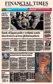 Financial Times (UK) Newspaper Front Page for 21 December 2022