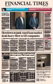 Financial Times (UK) Newspaper Front Page for 21 June 2023