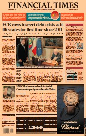 Financial Times (UK) Newspaper Front Page for 22 July 2022