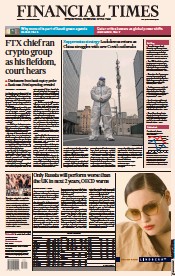 Financial Times (UK) Newspaper Front Page for 23 November 2022