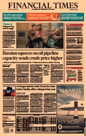 Financial Times (UK) Newspaper Front Page for 23 March 2022