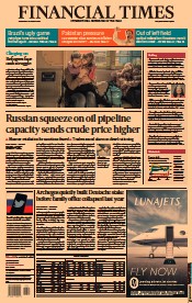 Financial Times (UK) Newspaper Front Page for 23 March 2022