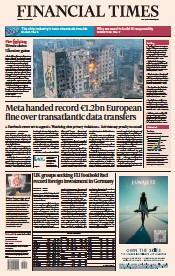 Financial Times (UK) Newspaper Front Page for 23 May 2023