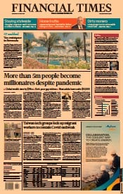 Financial Times (UK) Newspaper Front Page for 23 June 2021