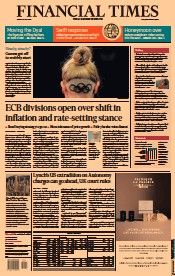 Financial Times (UK) Newspaper Front Page for 23 July 2021