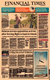 Financial Times (UK) Newspaper Front Page for 24 May 2021