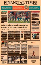 Financial Times (UK) Newspaper Front Page for 25 October 2021