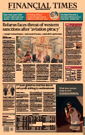 Financial Times (UK) Newspaper Front Page for 25 May 2021