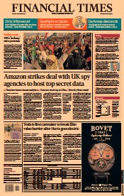 Financial Times (UK) Newspaper Front Page for 26 October 2021