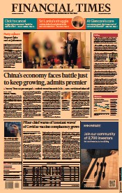 Financial Times (UK) Newspaper Front Page for 26 May 2022