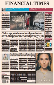 Financial Times (UK) Newspaper Front Page for 26 July 2023