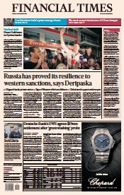Financial Times (UK) Newspaper Front Page for 26 September 2023