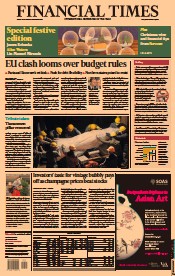 Financial Times (UK) Newspaper Front Page for 27 December 2021