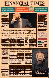 Financial Times (UK) Newspaper Front Page for 27 May 2021