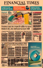 Financial Times (UK) Newspaper Front Page for 27 September 2021